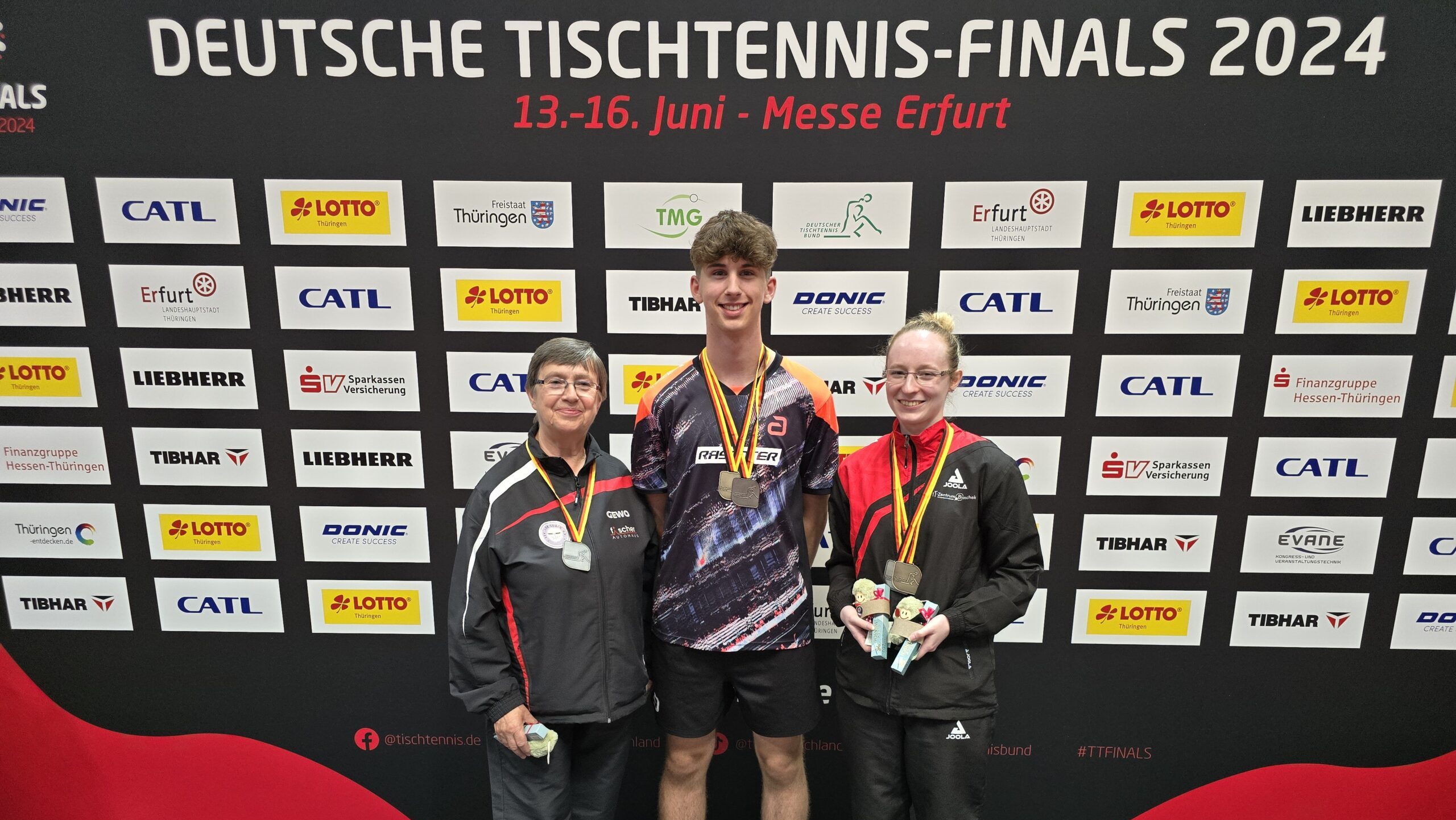 4 Medaillen für den TTVB bei den TT-Finals in Erfurt