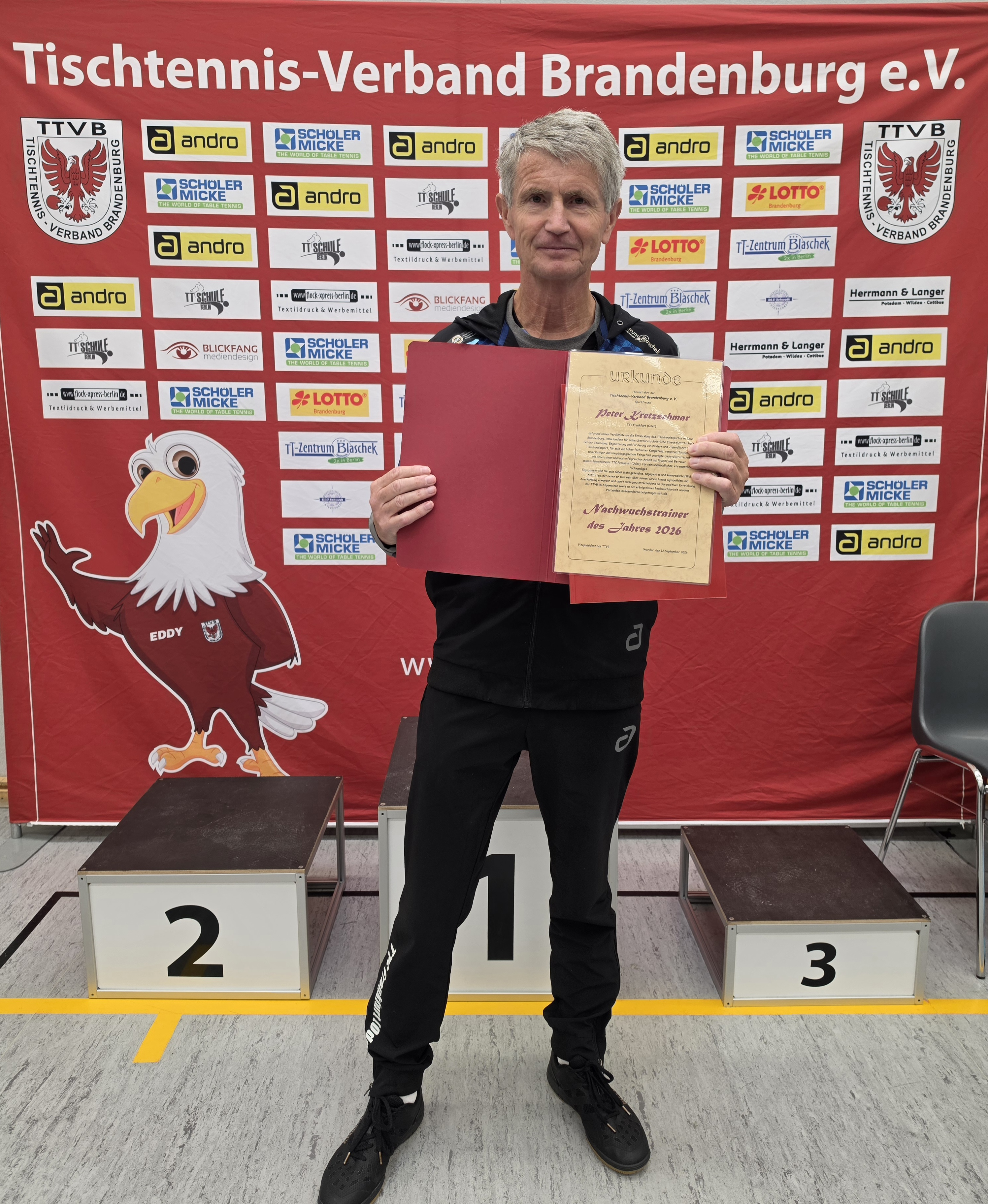 Peter Kretzschmar ist TTVB-Trainer des Jahres 2026