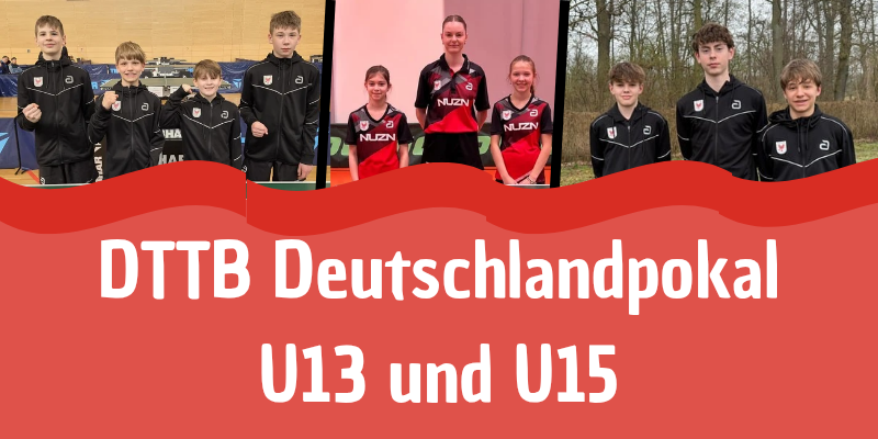 Platz 11, 12 und 15 beim Deutschlandpokal für TTVB-Teams