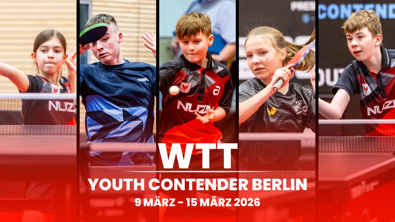 9 TTVB-Talente sammeln internationale Erfahrung beim WTT Youth Contender