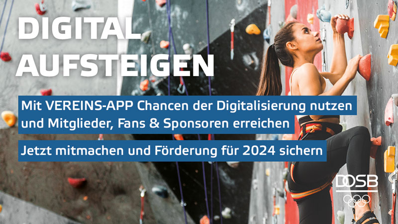 DOSB-Vereinsapp – Förderung für 2024 sichern