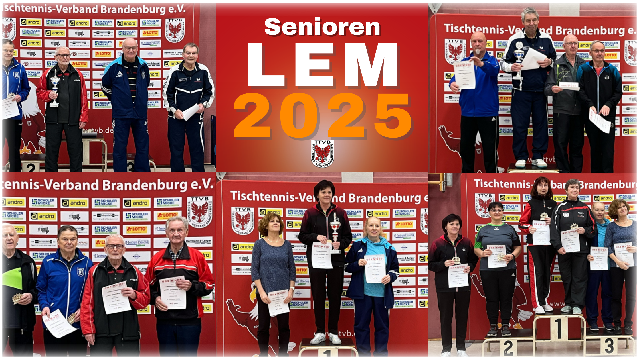 Tischtennis-Landesmeisterschaften der Senioren 2024 in Fürstenwalde