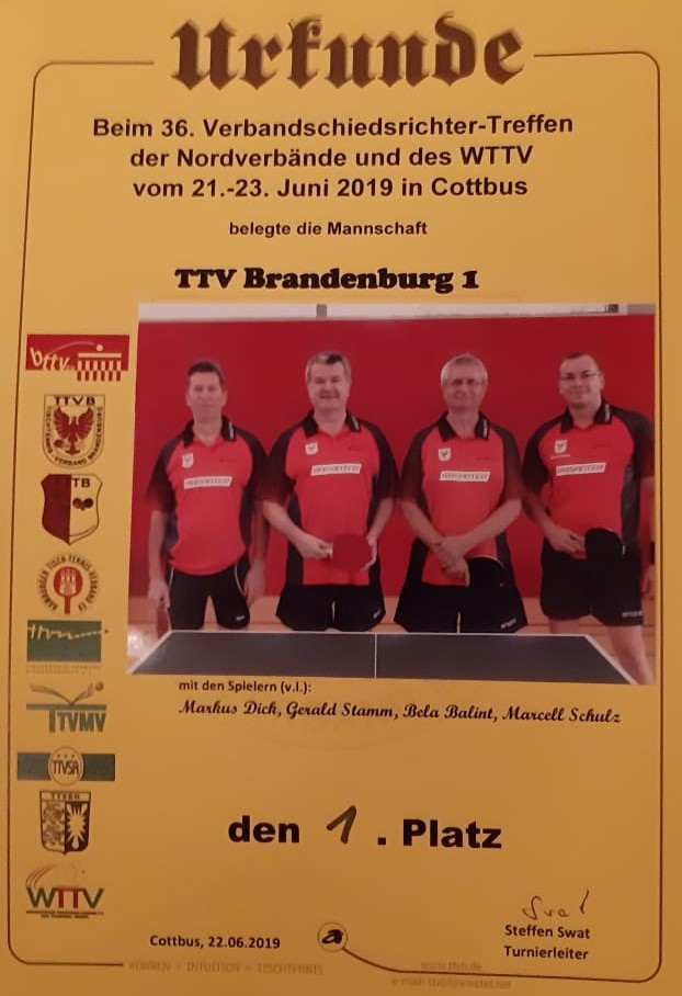 Schöne Erlebnisse beim 36. Schiedsrichtertreffen der Nordverbände und des WTTV in Cottbus
